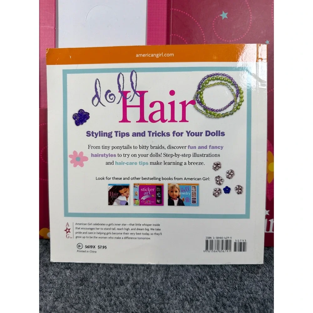 American Girl Mixed Lot Doll Hair Styling Book Sparkle Spirit Style Scrap Book